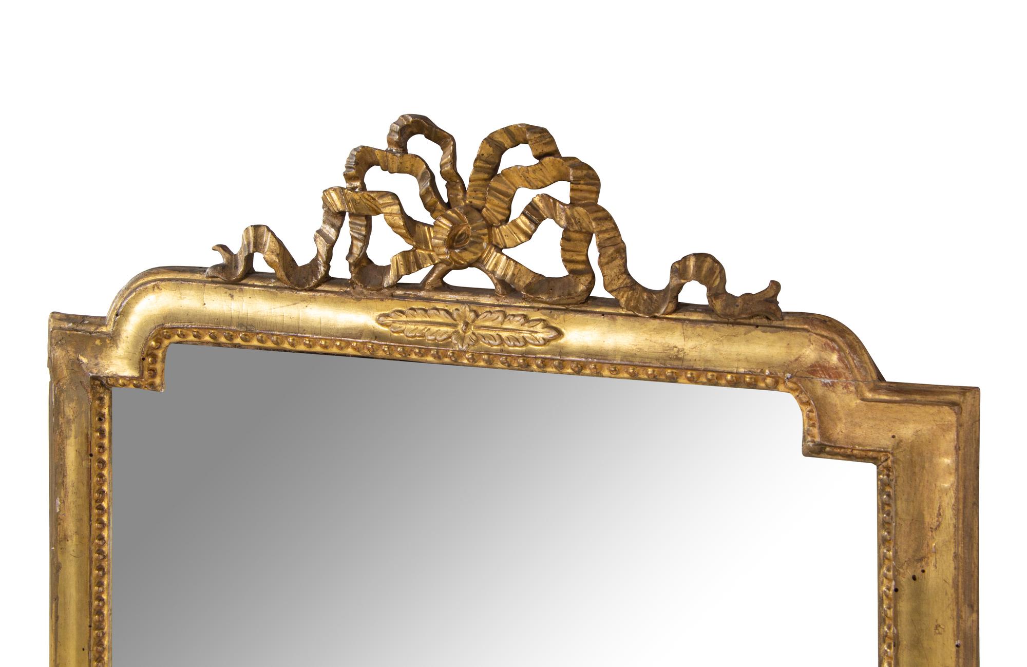 A Louis XVI Style Giltwood Mirror