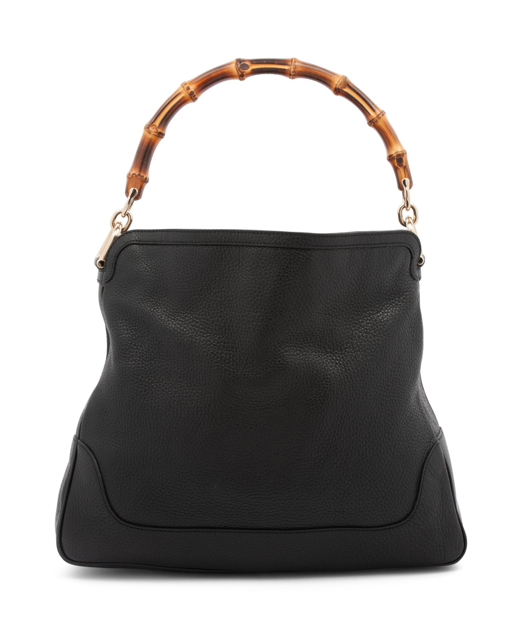 Gucci Black Leather Tote, 2000s