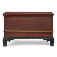 Chippendale painted pine blanket chest Pennsylvania, late 18th century
