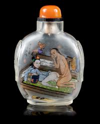 An Inside Painted Glass Snuff Bottle Height 2 7/8 inches. — LATE QING DYNASTY