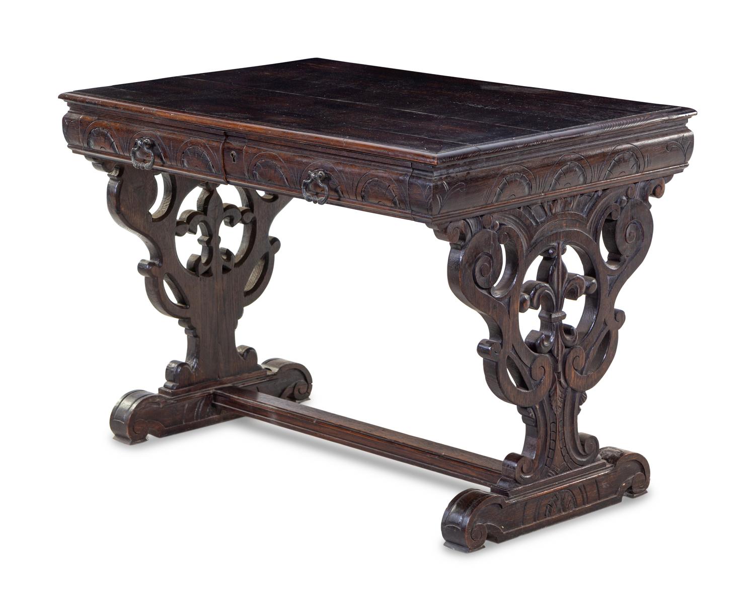 A Renaissance Revival Walnut Table