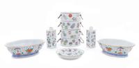 A Group of Five Famille Rose Porcelain Articles LIKELY 19TH CENTURY Height of tallest 8 1/2 inches. — LIKELY 19TH CENTURY