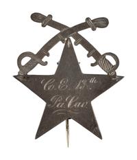 [CIVIL WAR]. 13th Pennsylvania Cavalry badge.