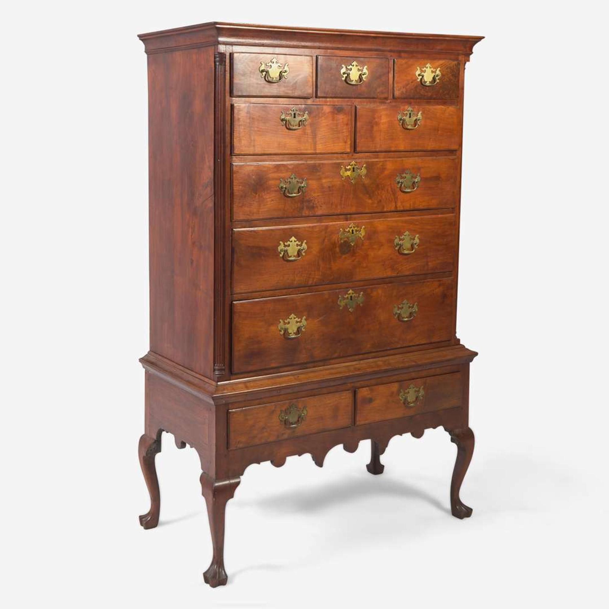 A Queen Anne walnut chest-on-frame Probably Philadelphia, PA, circa 1770
