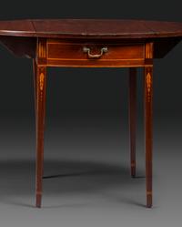 A Federal Inlaid Mahogany Drop Leaf Table