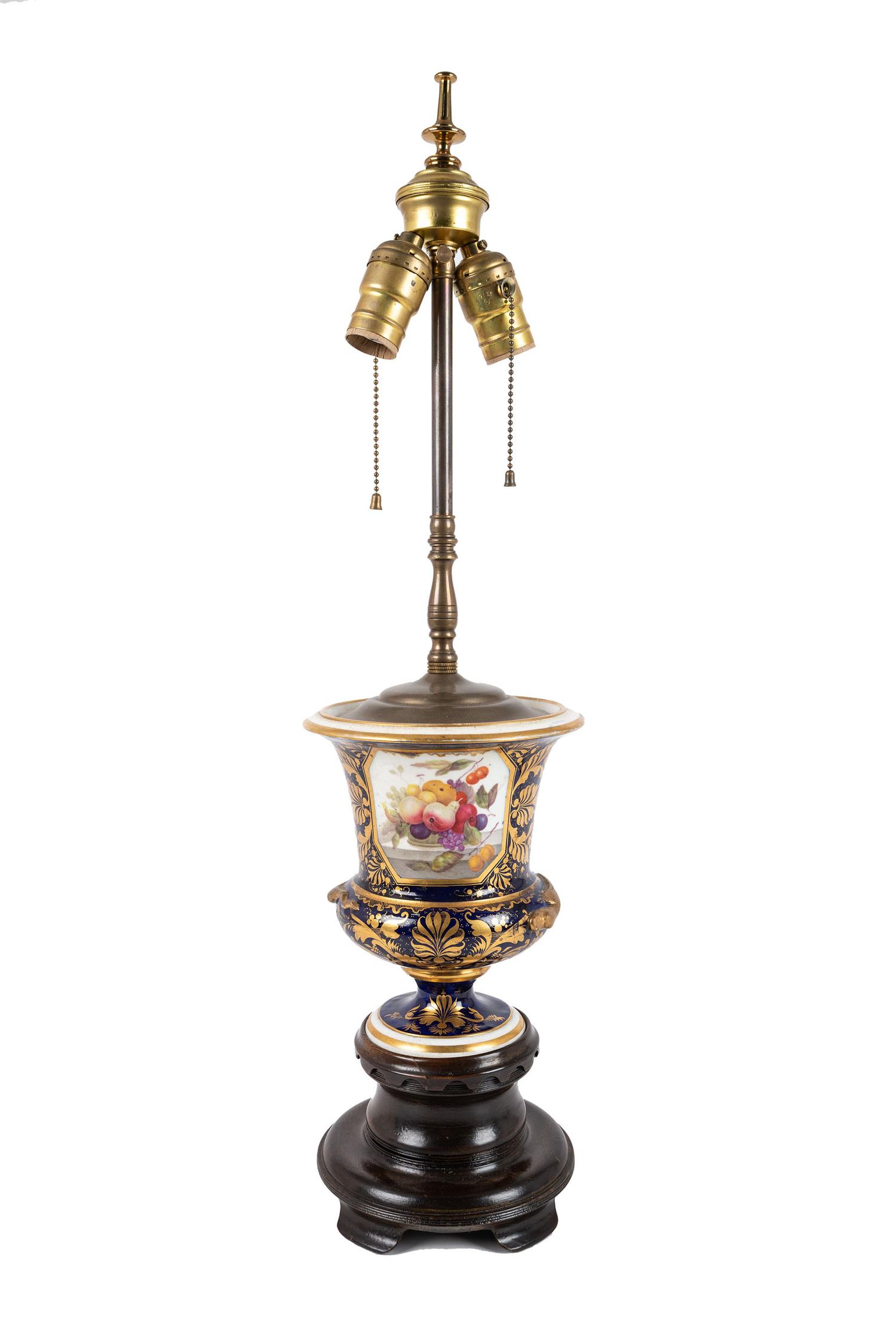 A Porcelain Campagna Lamp