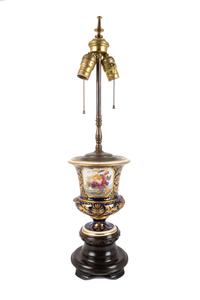 A Porcelain Campagna Lamp