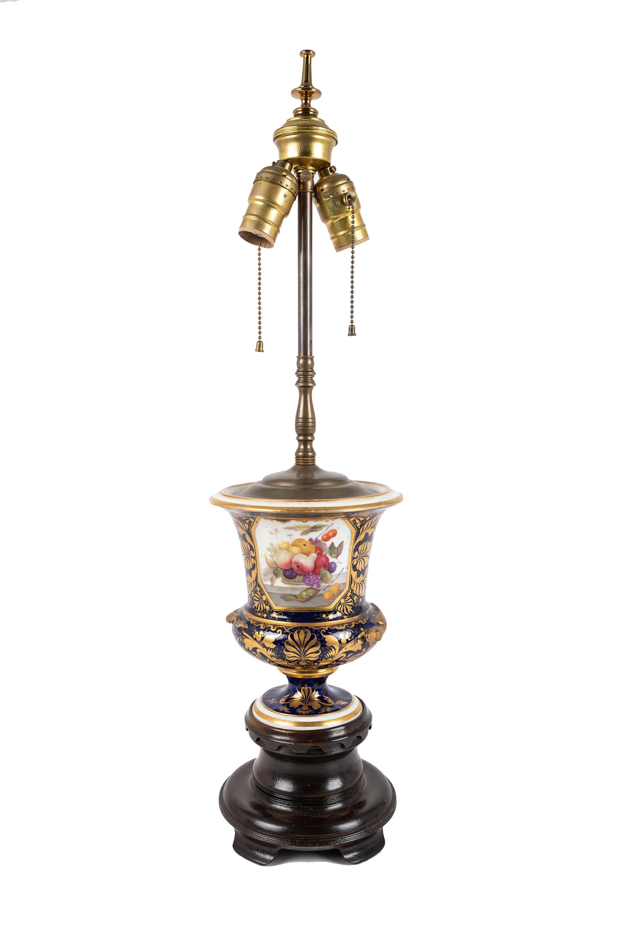 A Porcelain Campagna Lamp