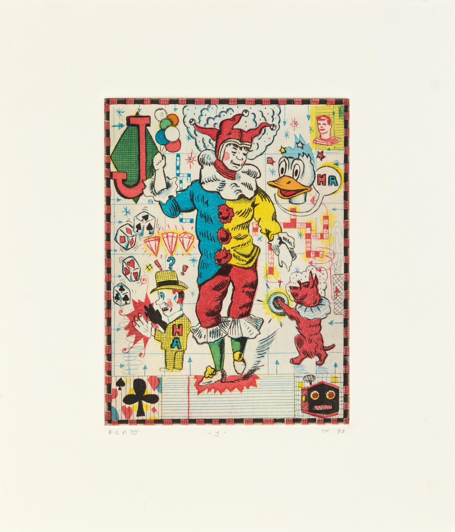 Tony Fitzpatrick, (American, b. 1958), Max and Gaby's Alphabet portfolio, 1999-2000