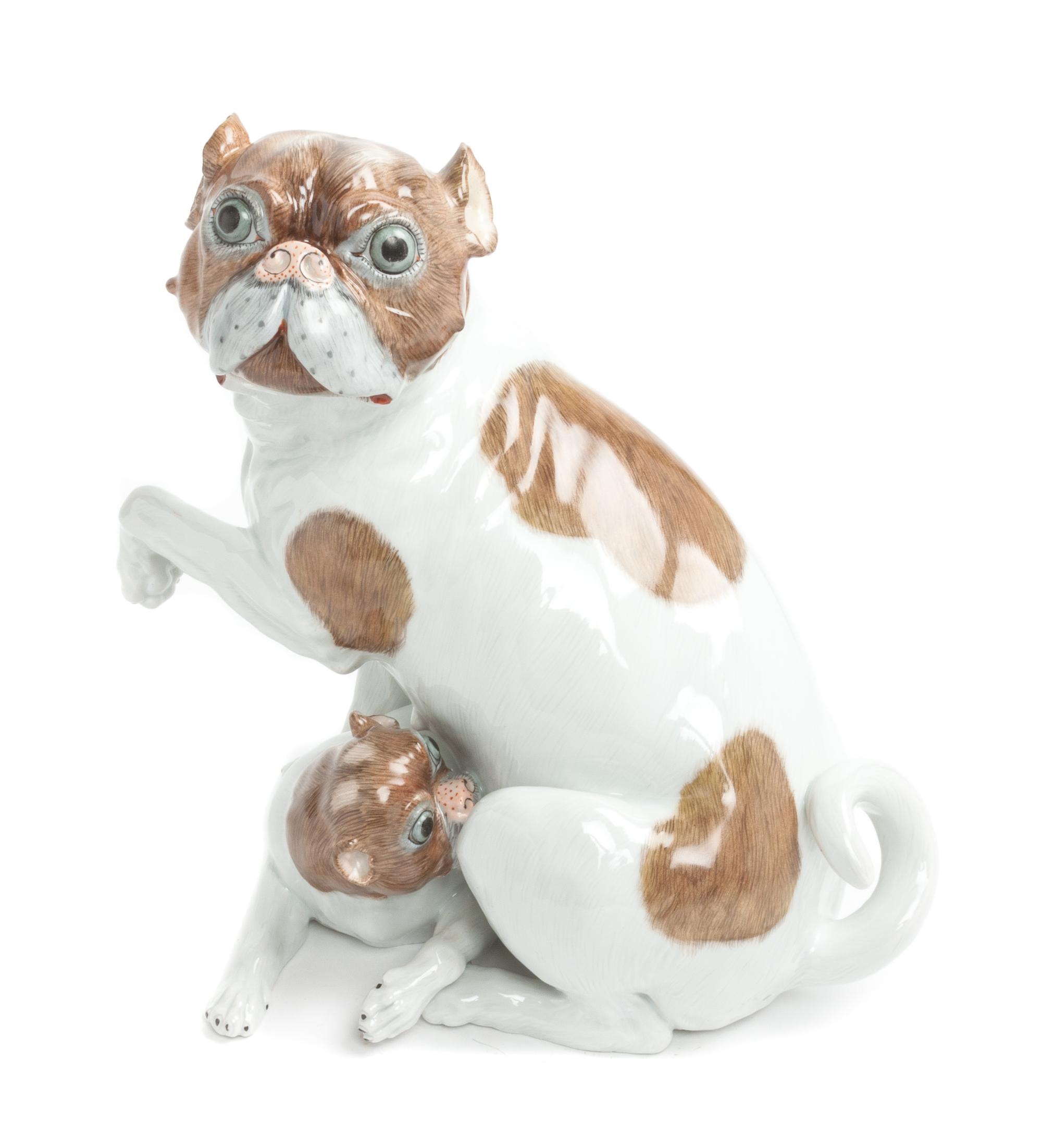 A Dresden Porcelain Figural Group Height 9 1/2 inches. — 19TH/20TH CENTURY