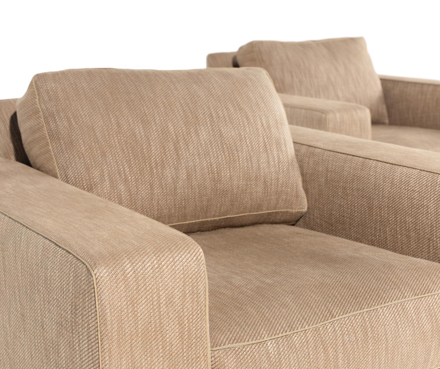 A Pair of Custom Lounge Chairs in the Manner of Jean-Michel Frank
