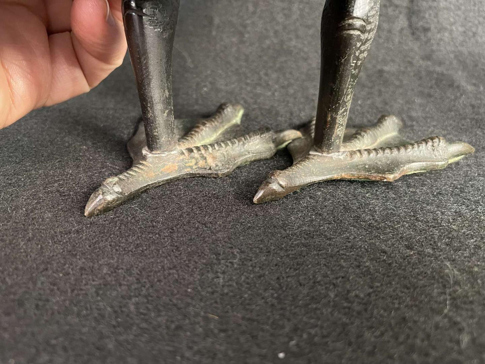 A patinated bronze goose-form incense burner 铜加漆鹅形香炉一件 Late 18th to 19th century ???????????