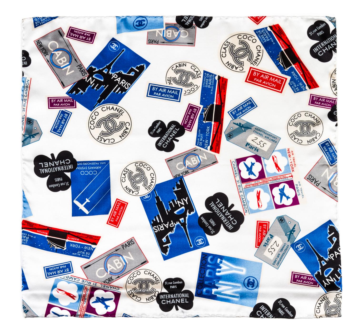 A Group of Three Chanel Pocket Squares,