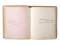 [CIVIL WAR]. An autograph album, ca 1863-1865, featuring the signatures of Confederate POWs held at Fort Delaware, including soldiers from "The Immortal Six Hundred."