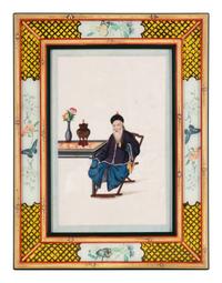 A Set of 12 Chinese Export Pith Paintings, Late 19th/Early 20th Century 清晚期 通草畫人物圖鏡框12幅