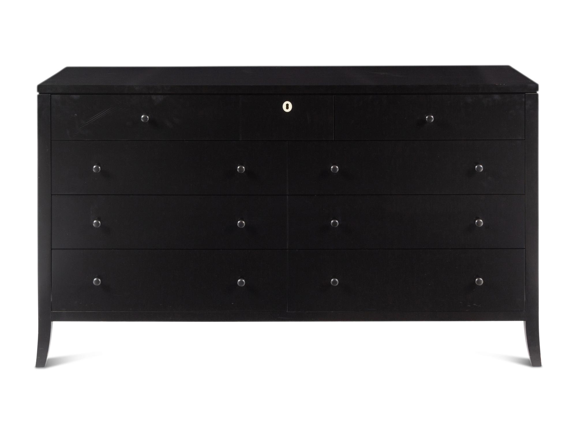 A Contemporary Ebonized Chest of Drawers