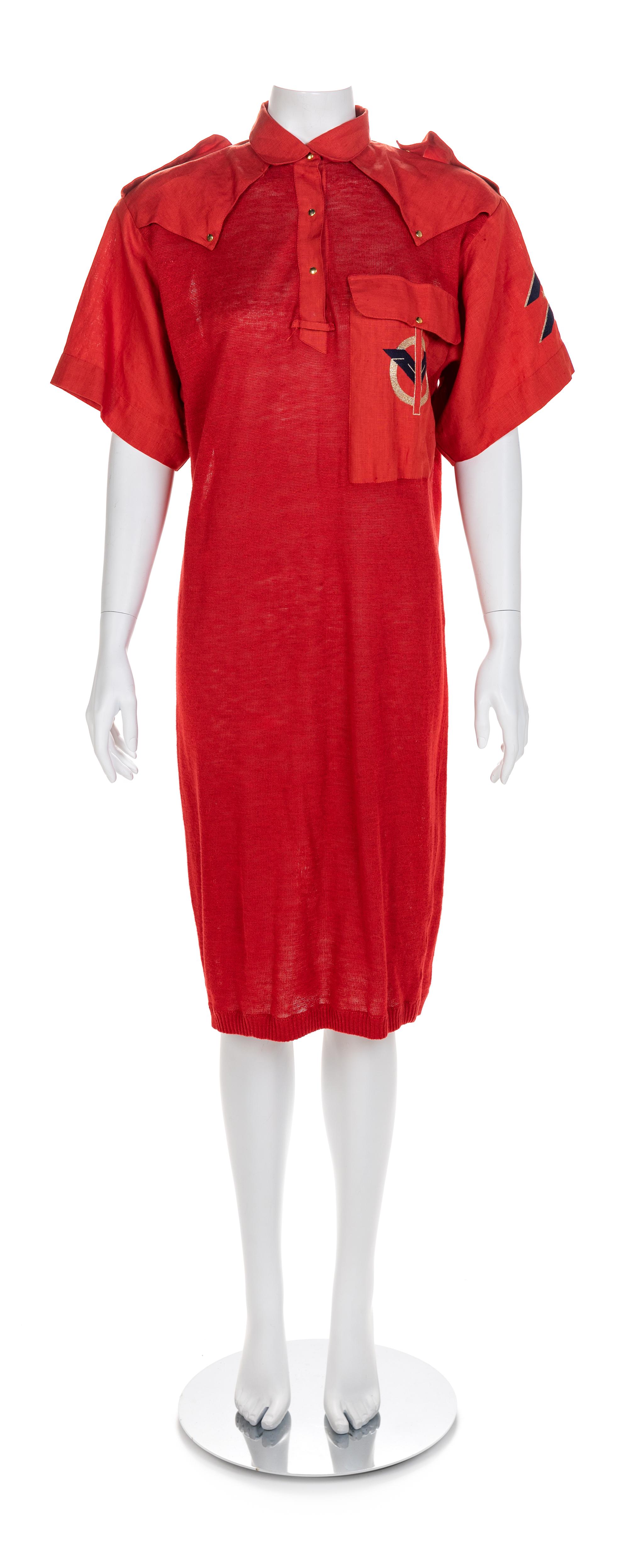 Claude Montana Knit Dress, 1970-80s