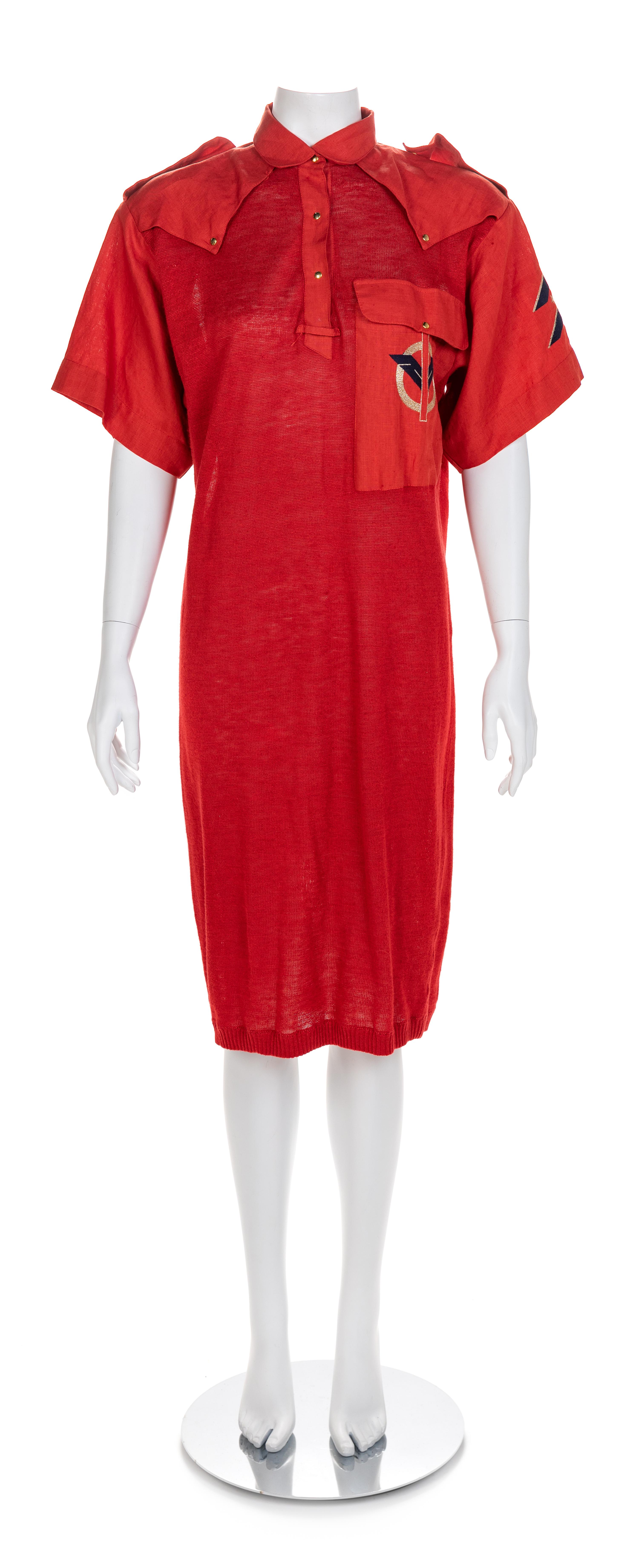 Claude Montana Knit Dress, 1970-80s