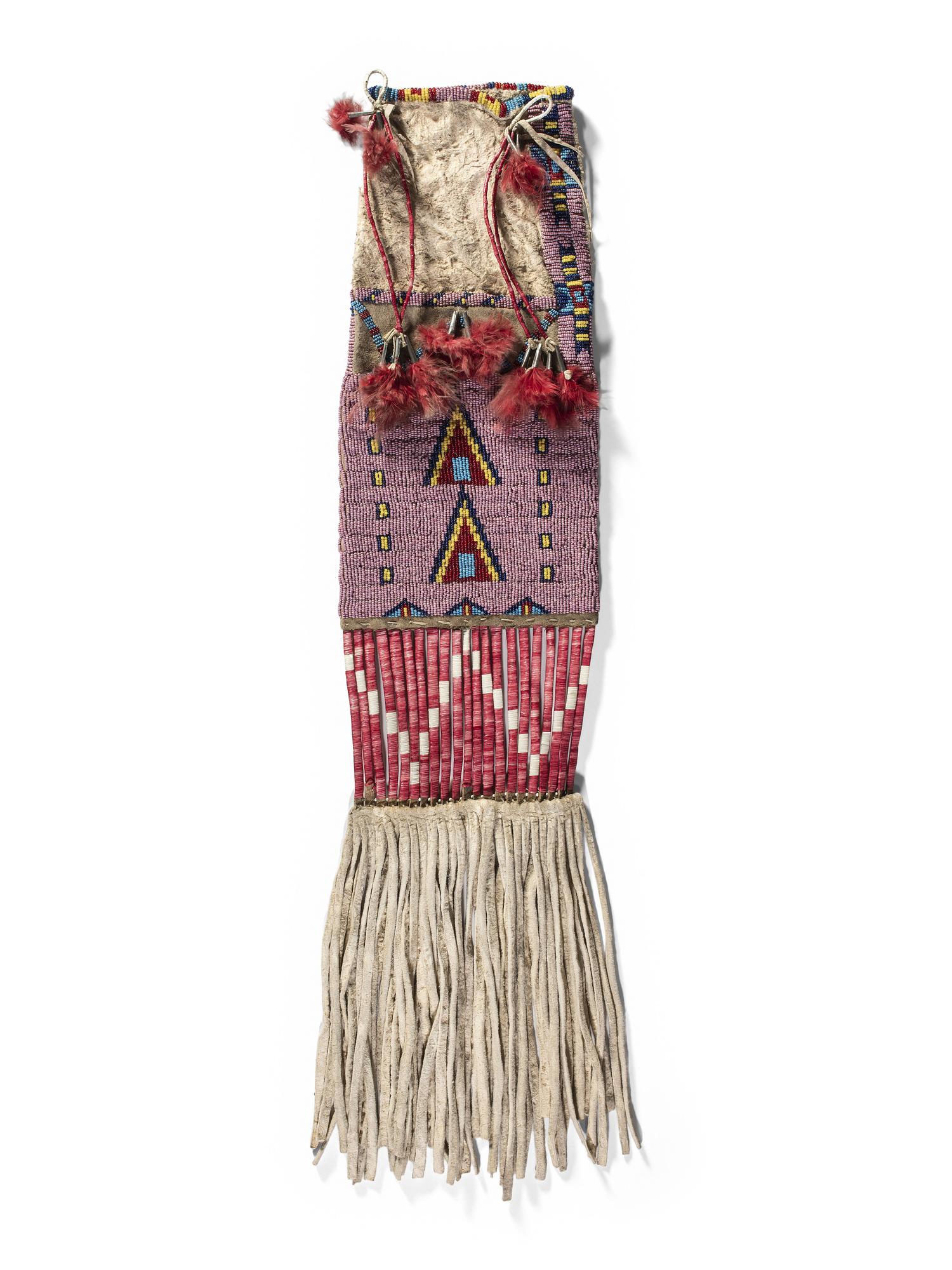 Sioux Beaded Hide Tobacco Bag