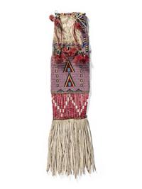 Sioux Beaded Hide Tobacco Bag