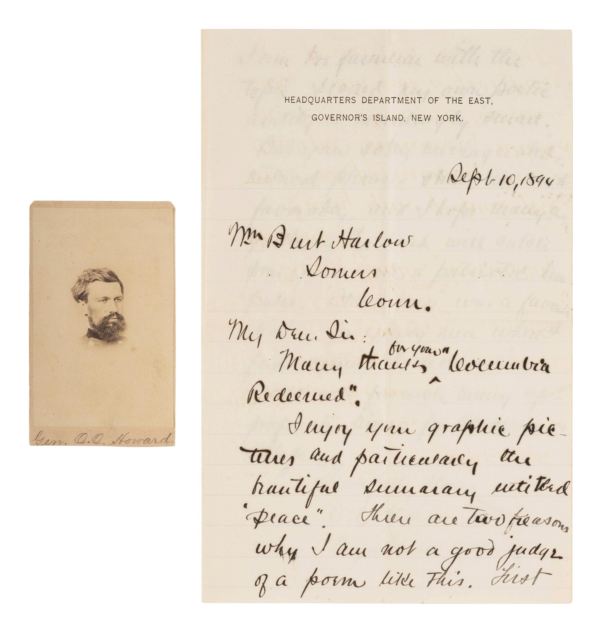 [CIVIL WAR]. Autographs and images of Union commanders, including: