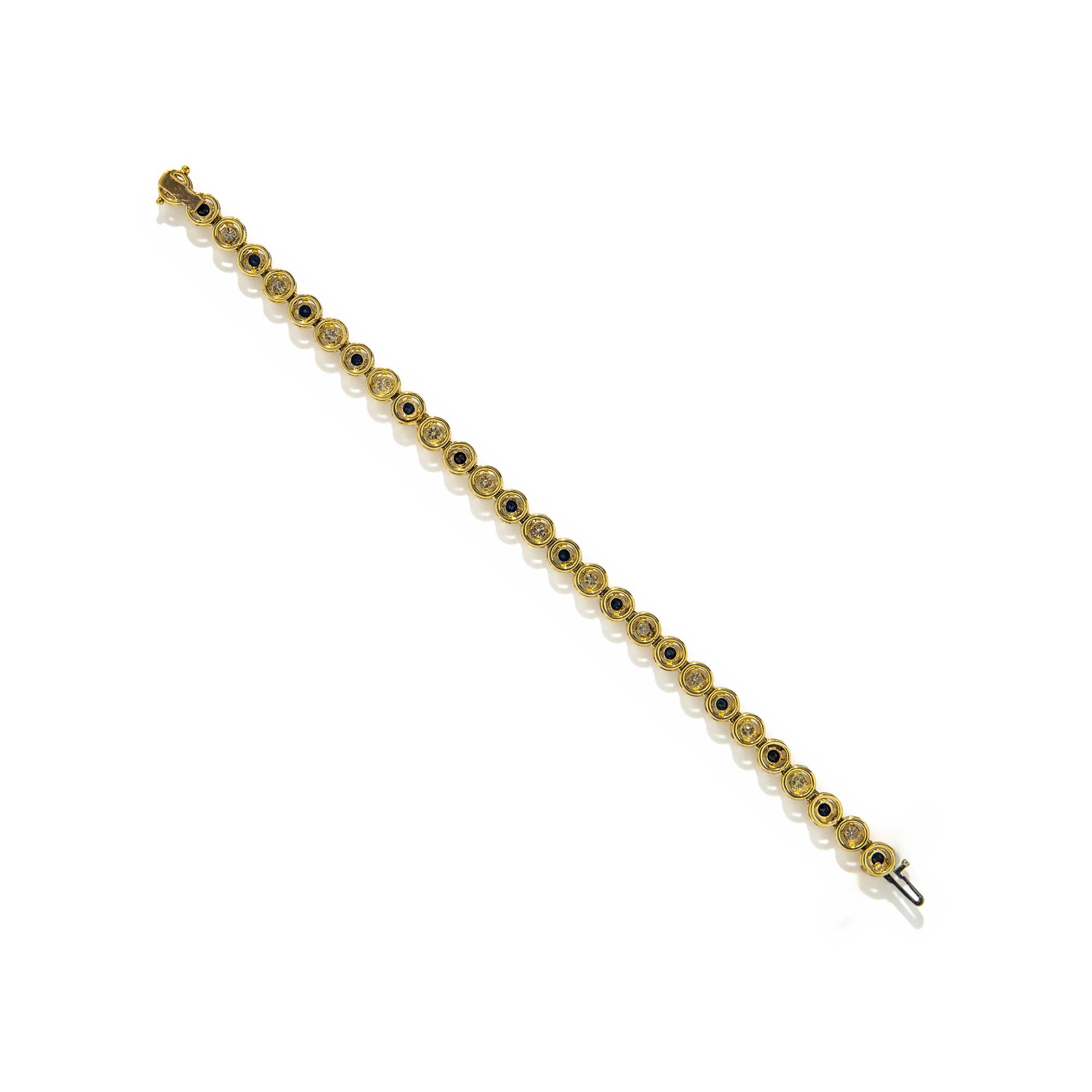 SAPPHIRE AND DIAMOND BRACELET