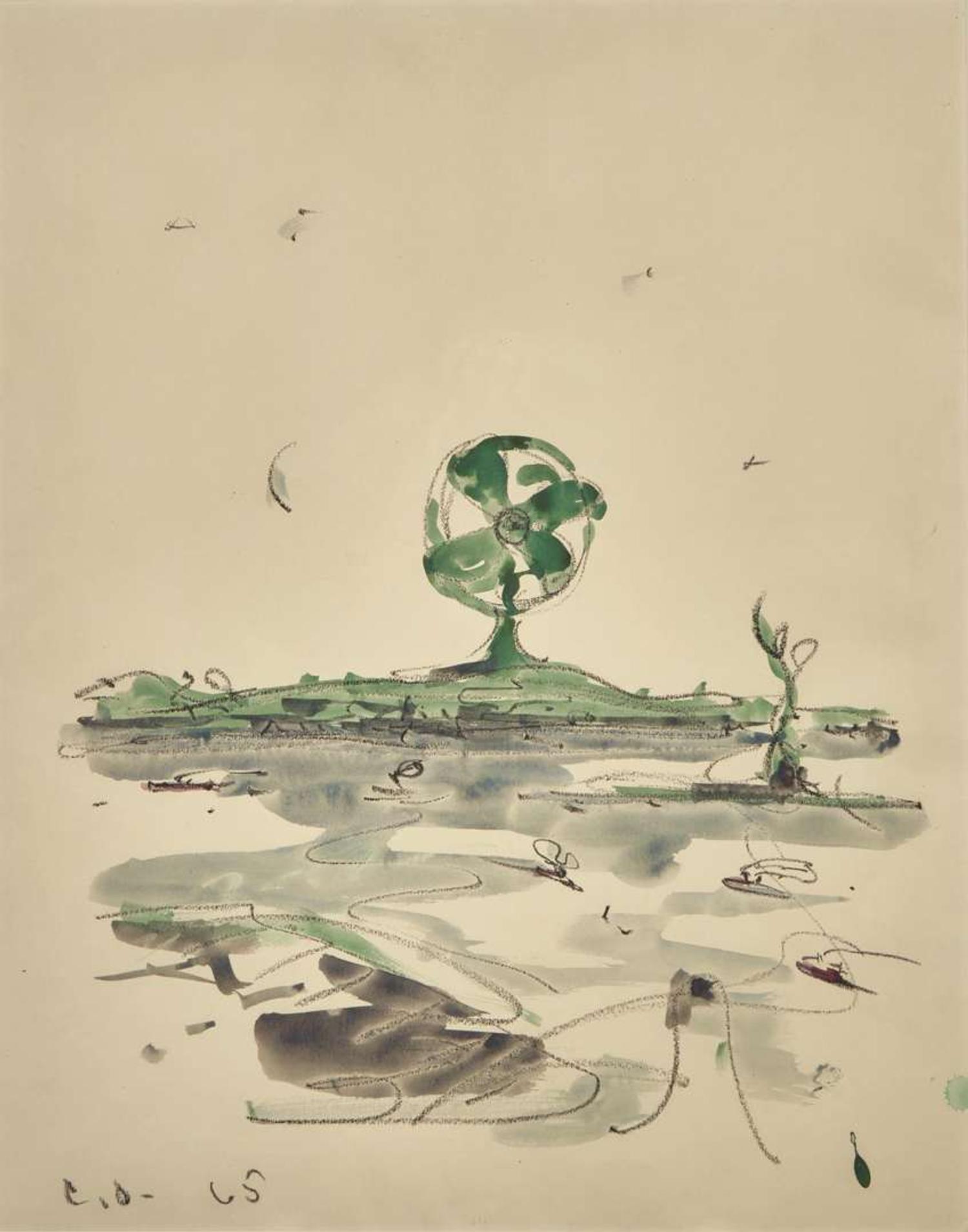Claes Oldenburg (American, 1929-2022) - Proposed Colossal Monument for Staten Island, New York City - Fan
