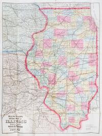 (MAP, ILLINOIS) BLANCHARD, RUFUS. Blanchard's Guide Map of Illinois. Chicago, 1872