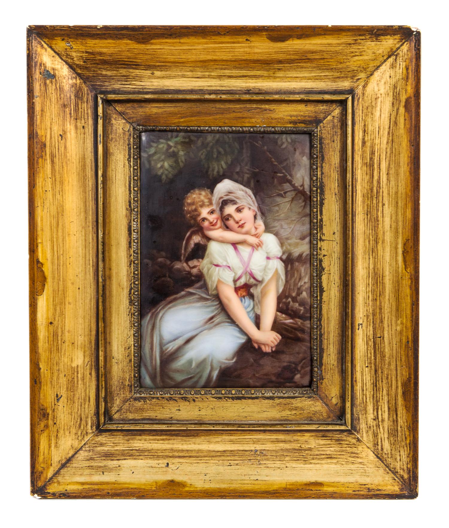 A Hutschenreuther Porcelain Plaque Plaque: 5 3/4 x 3 7/8 inches. — 19TH/20TH CENTURY