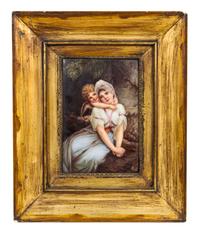 A Hutschenreuther Porcelain Plaque Plaque: 5 3/4 x 3 7/8 inches. — 19TH/20TH CENTURY