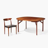 Scandinavian Modern Dining Table and Set of Four Side Chairs, Sweden, circa 1960s