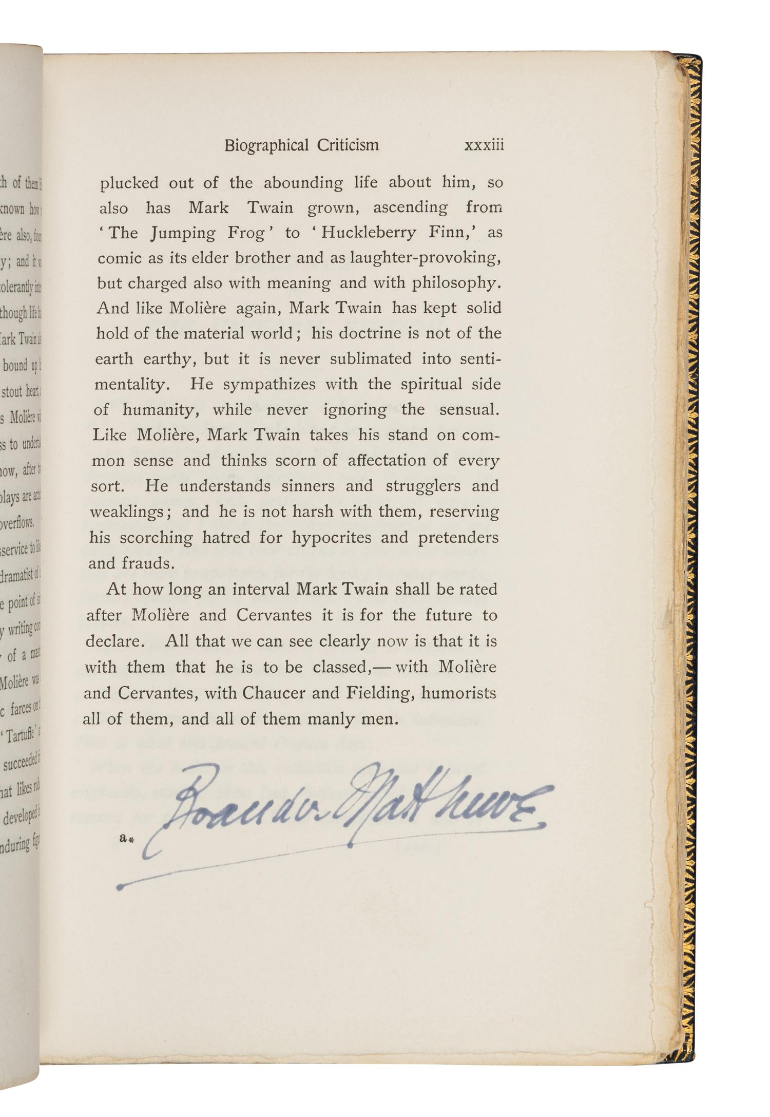 [BINDINGS]. CLEMENS, Samuel Langhorne ("Mark Twain") (1835-1910). The Writings of Mark Twain . Hartford, CT: American Publishing Co., 1899.