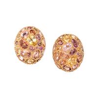 DOROTA, MULTICOLOR SAPPHIRE AND DIAMOND 'PEBBLE' EARCLIPS