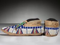 Sioux Beaded Hide Moccasins