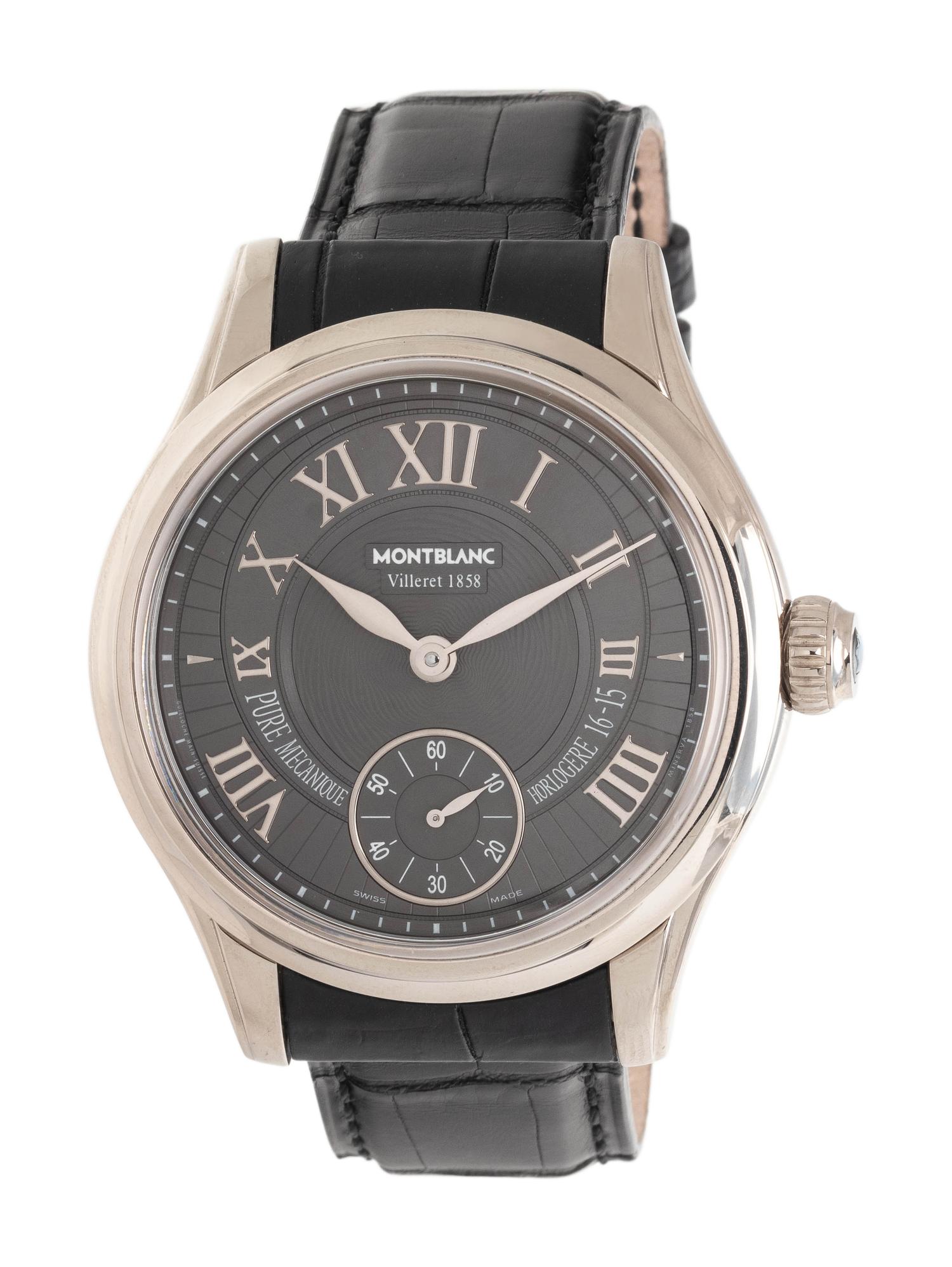 A RARE AND WELL-PRESERVED MONTBLANC, REF. M161301 18K WHITE GOLD LIMITED EDITION 'VILLERET' WRISTWATCH