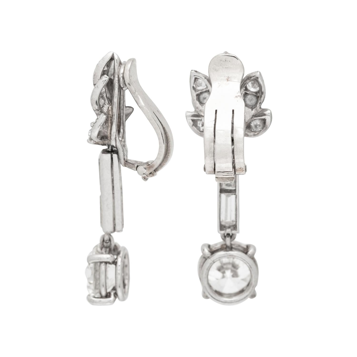 DIAMOND DROP CLIP EARRINGS