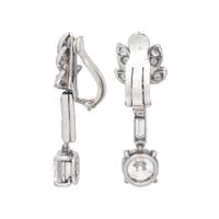 DIAMOND DROP CLIP EARRINGS