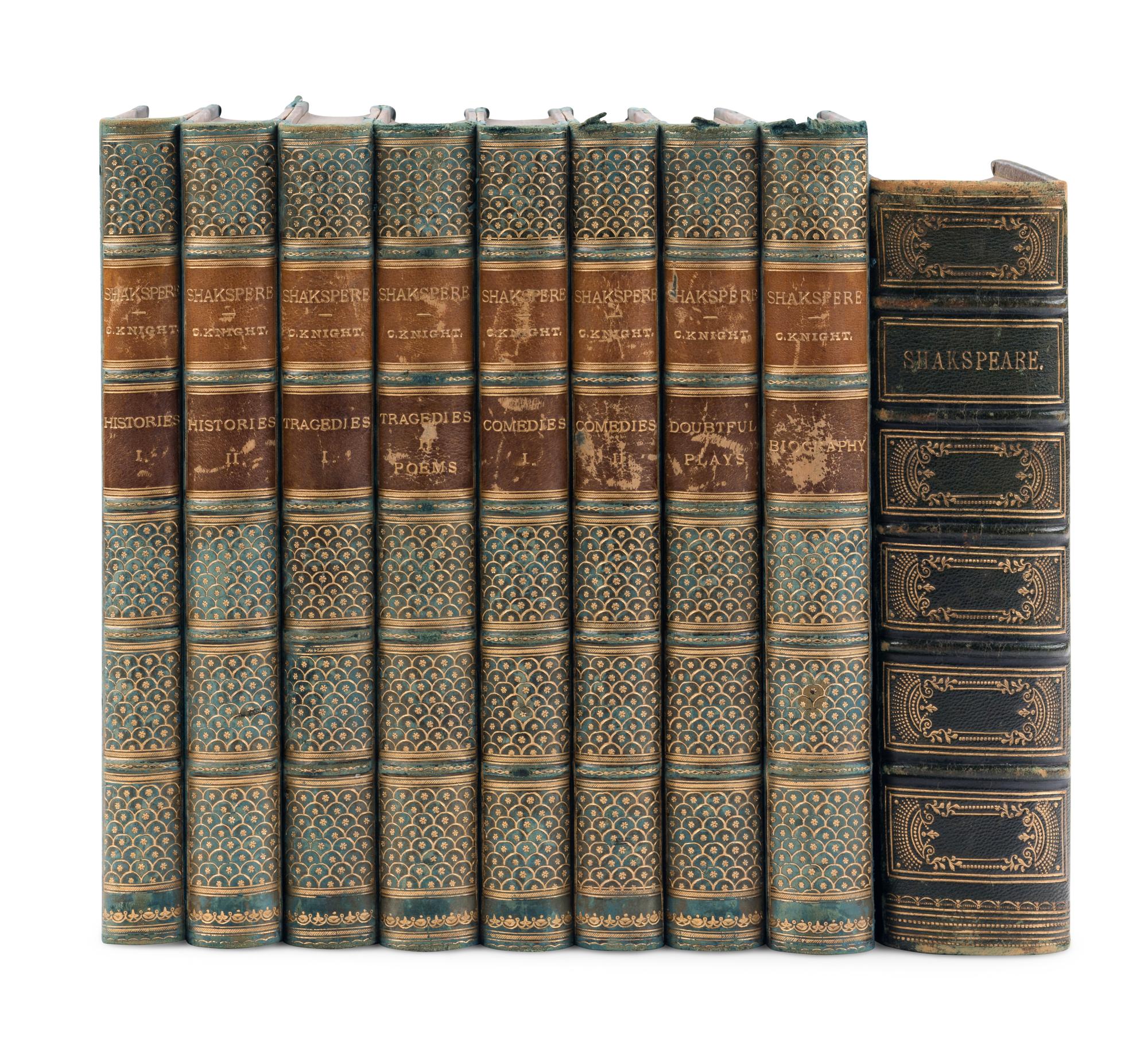 [BINDINGS]. SHAKESPEARE, William (1564-1616). The Pictorial Edition of the Works . Edited by Charles Knight. London: Virtue & Co., n.d. [ca 1866].