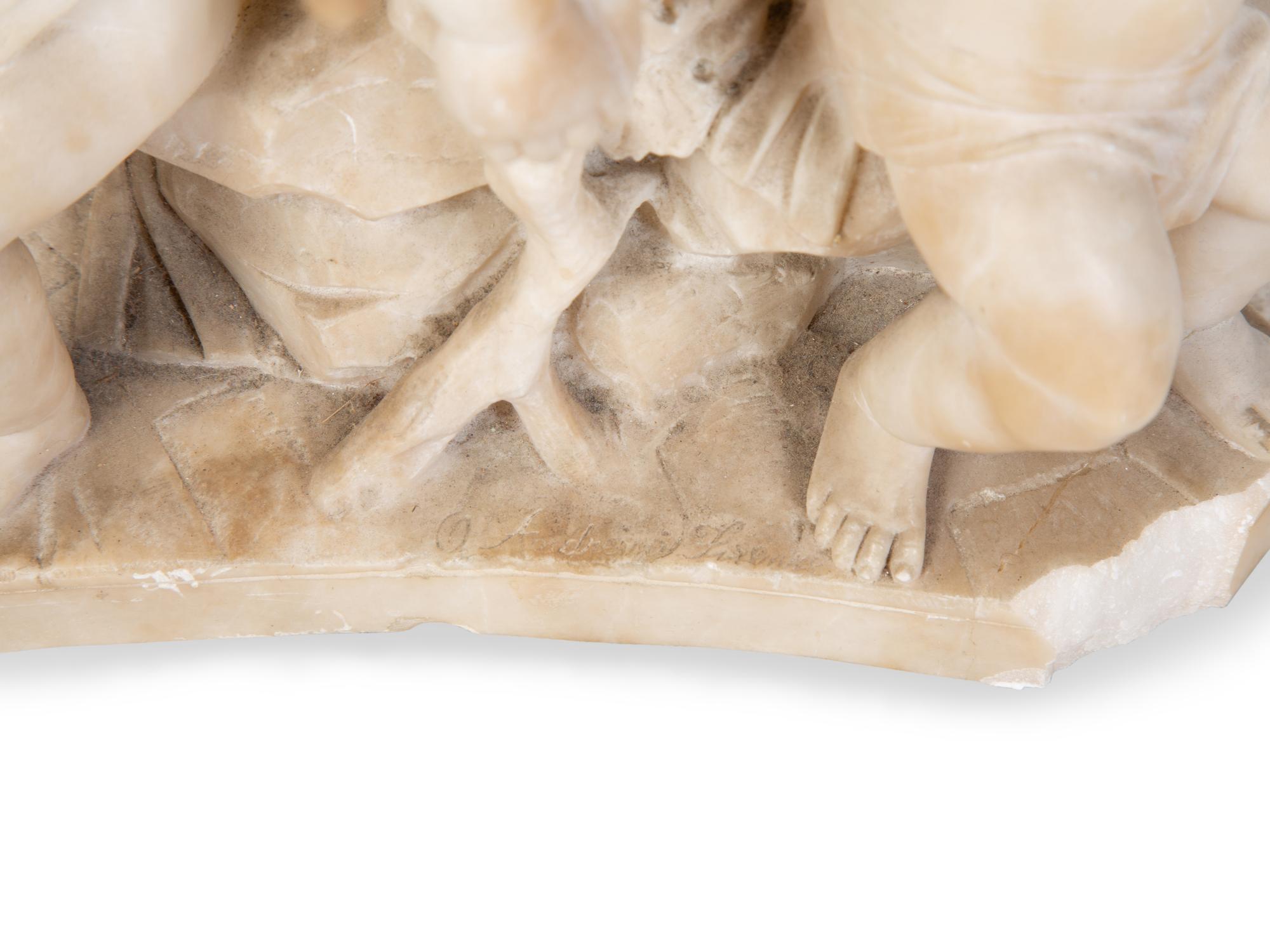 An Italian Carved Marble Firenze Urn Attributed to Ferdinando Andreini — CIRCA 1900