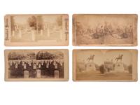 [CIVIL WAR]. A group of 38 stereoviews, highlighted by images of the Grand Review at Washington, DC, the National Cemetery and other locations in Arlington, VA, and later aviation views.