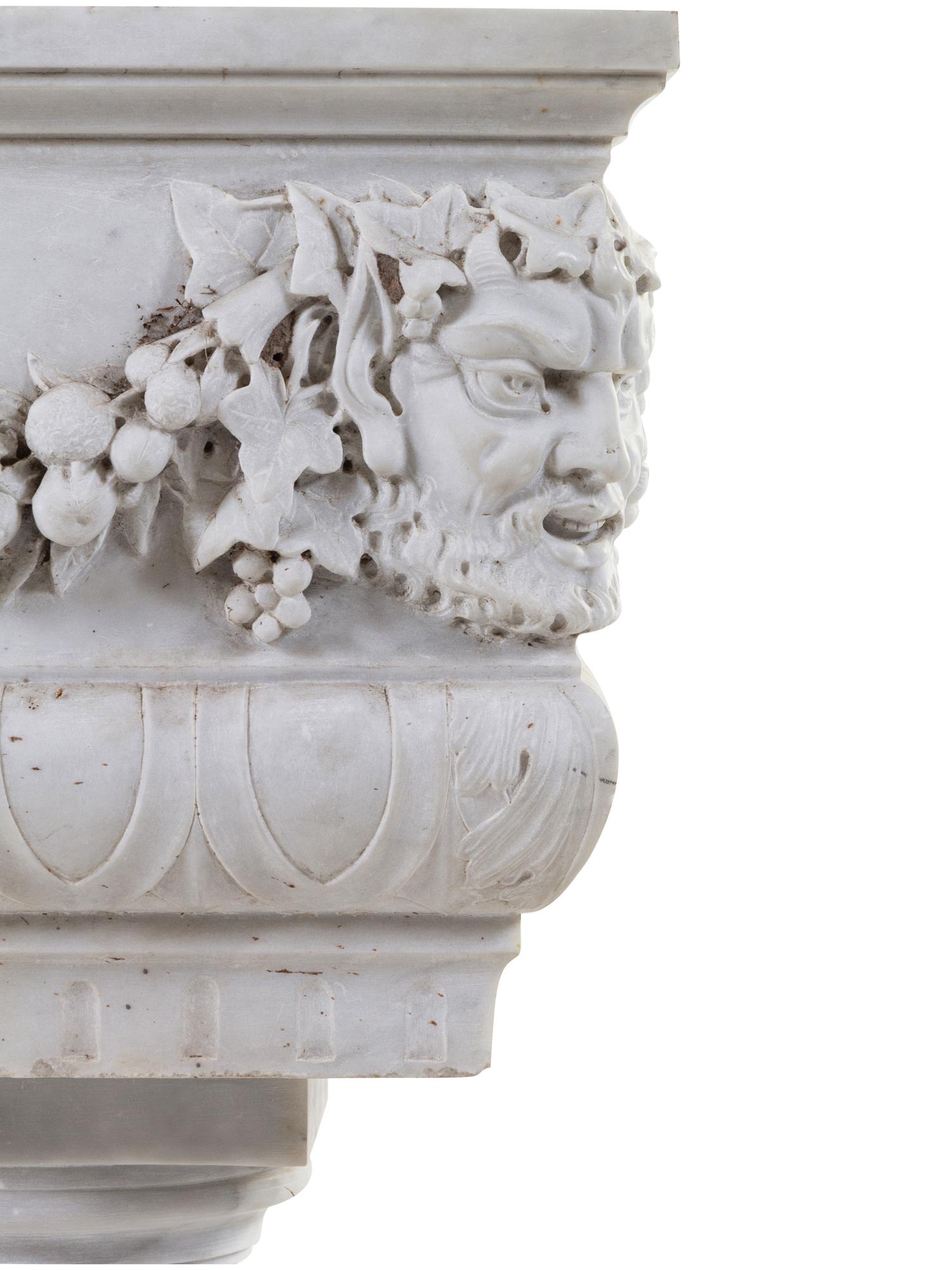 A Neoclassical Carved Marble Jardinière