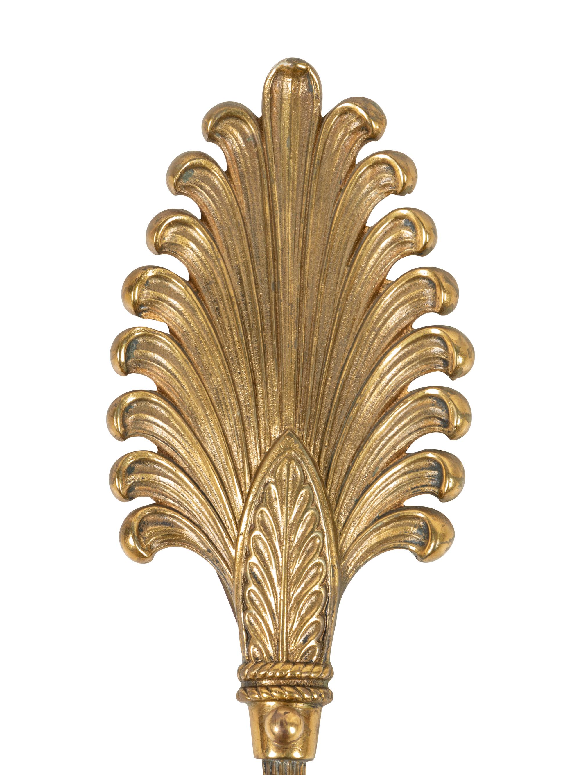 A Pair of Empire Style Gilt Metal Five-Light Sconces