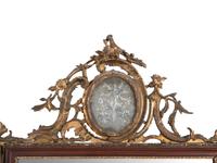A Chinese Chippendale Giltwood and Etched Mirror