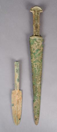 A Roman Dagger or Pugio, Length of first 13 3/4 inches.