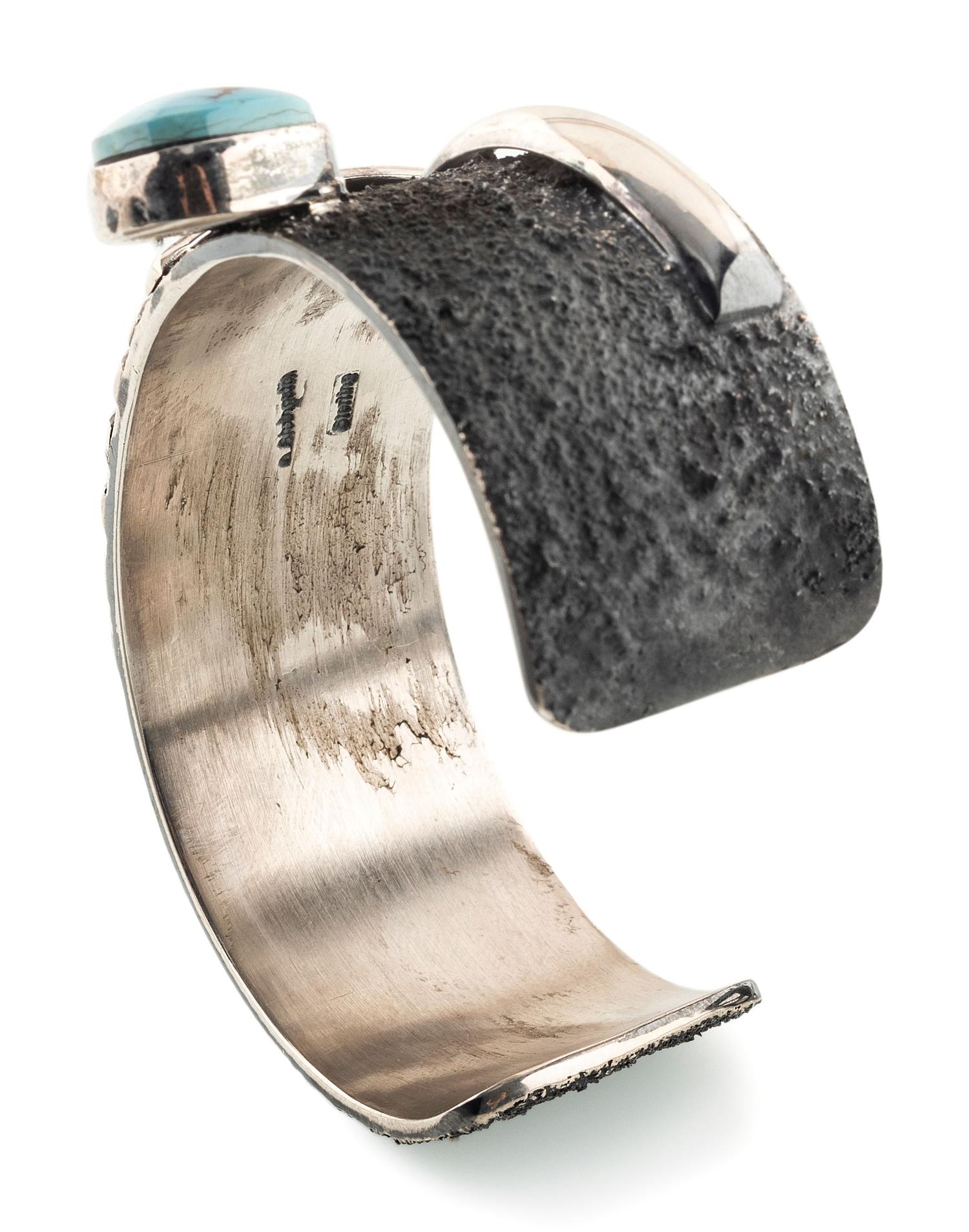 Navajo Sterling Silver and Turquoise Cuff Bracelet