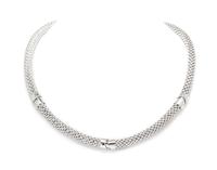 An 18 Karat White Gold Necklace, Damas, 36.70 dwts.