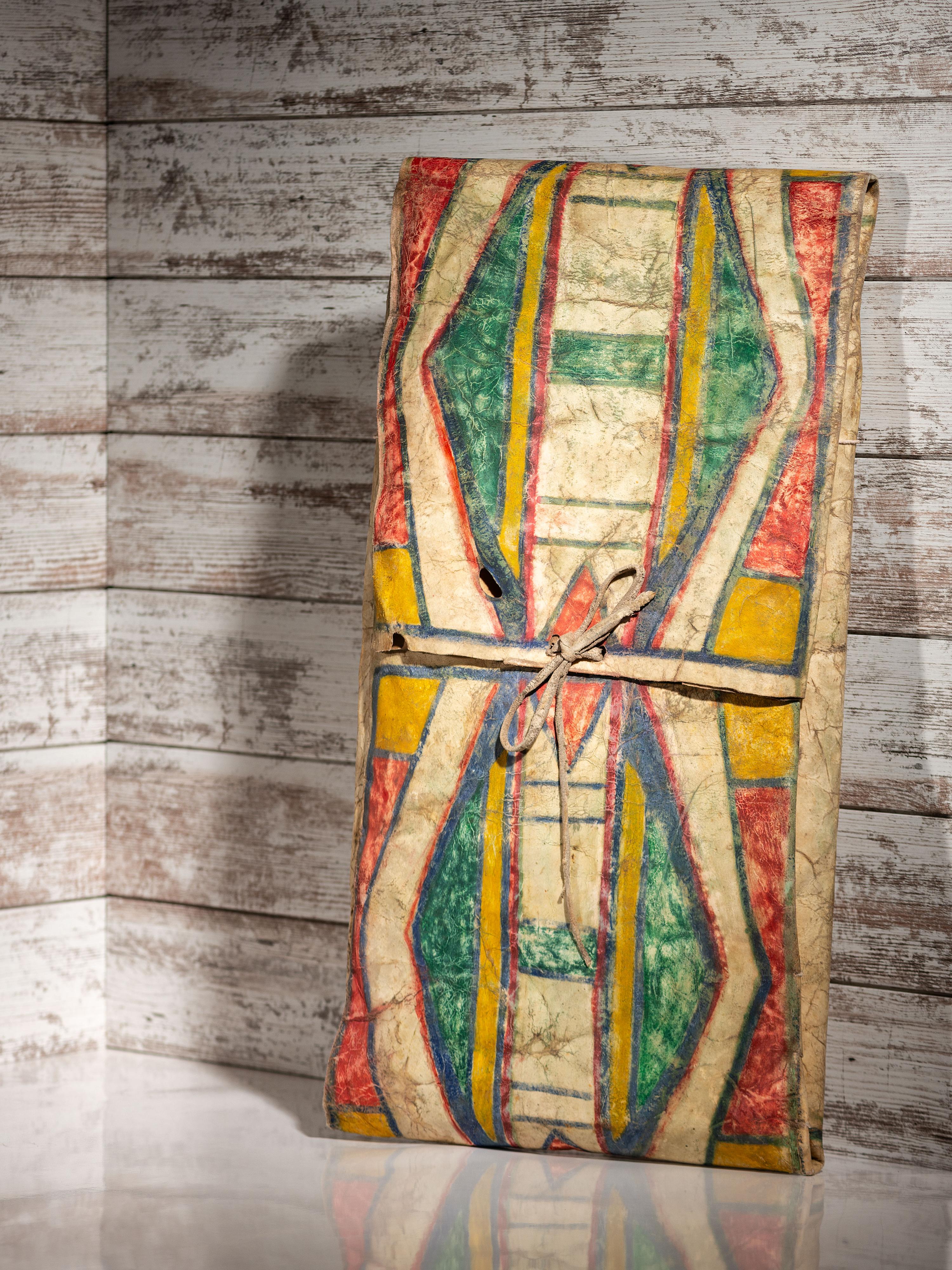 Apsáalooke (Crow) Painted Parfleche Envelope