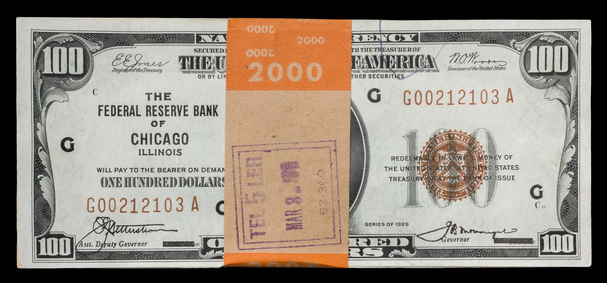 A Group of Twenty-Eight 1929-G Federal Reserve Bank $100 Notes