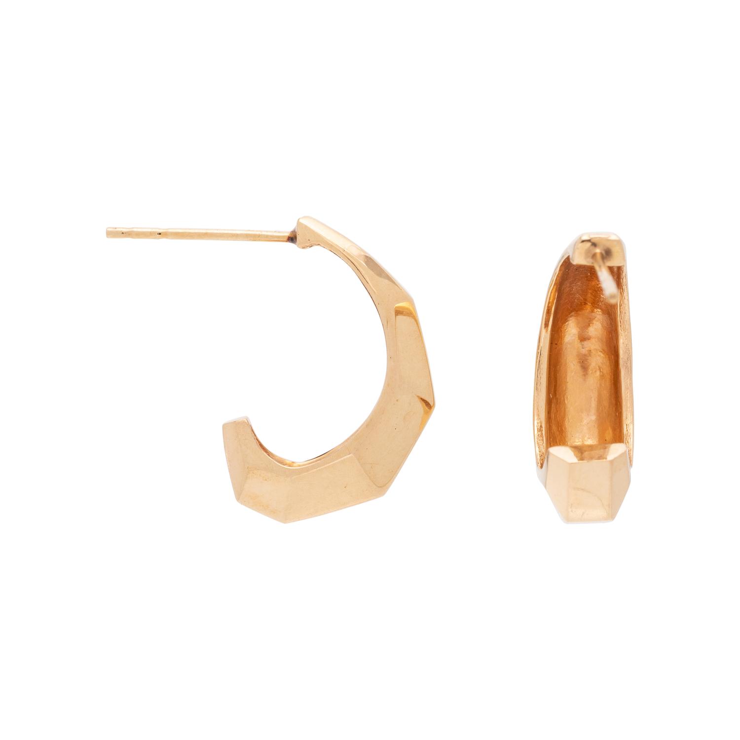 COLLECTION OF YELLOW GOLD HOOP EARRINGS