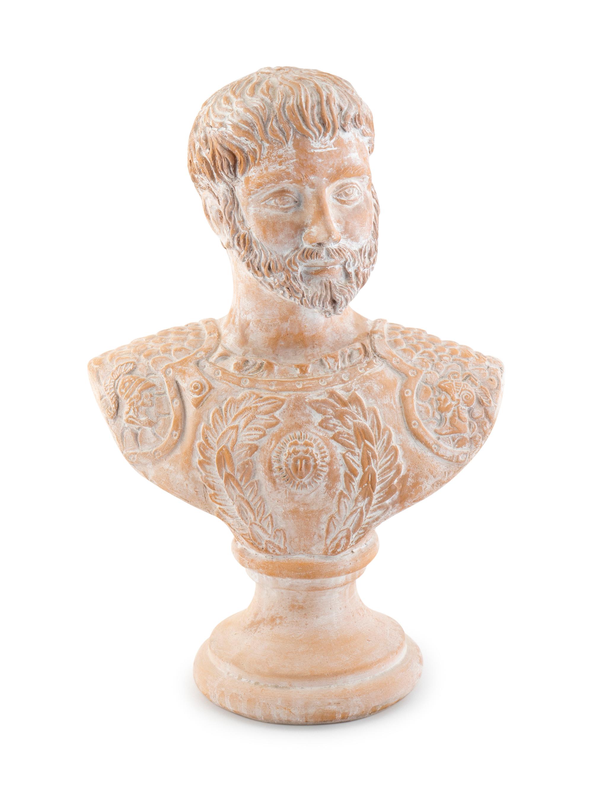 A Terracotta Bust of a Roman Emperor — 20TH CENTURY